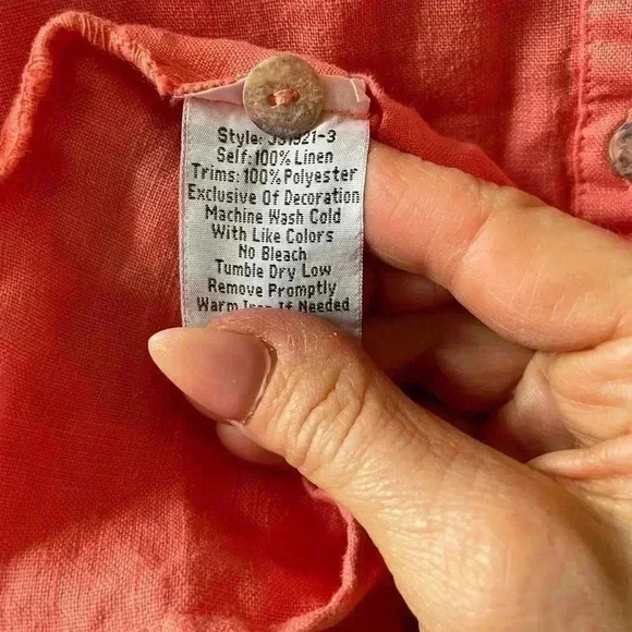 Johnny Was Adara Linen V Neck Coral Embroidered Tank Dress Size XXS/XS - Picture 10 of 16